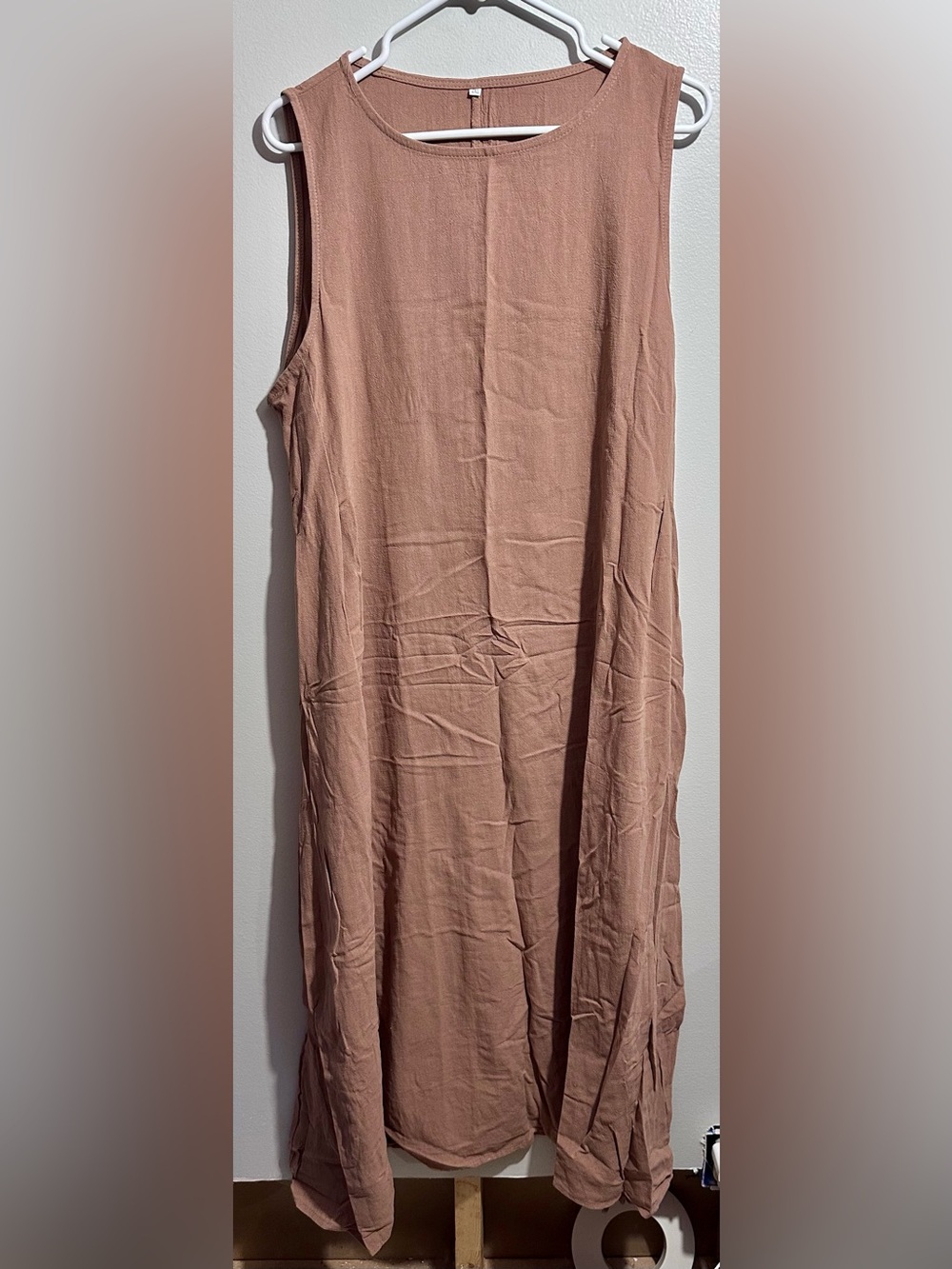 Sleeveless Maxi Dress in Tan Size 2XL (774)